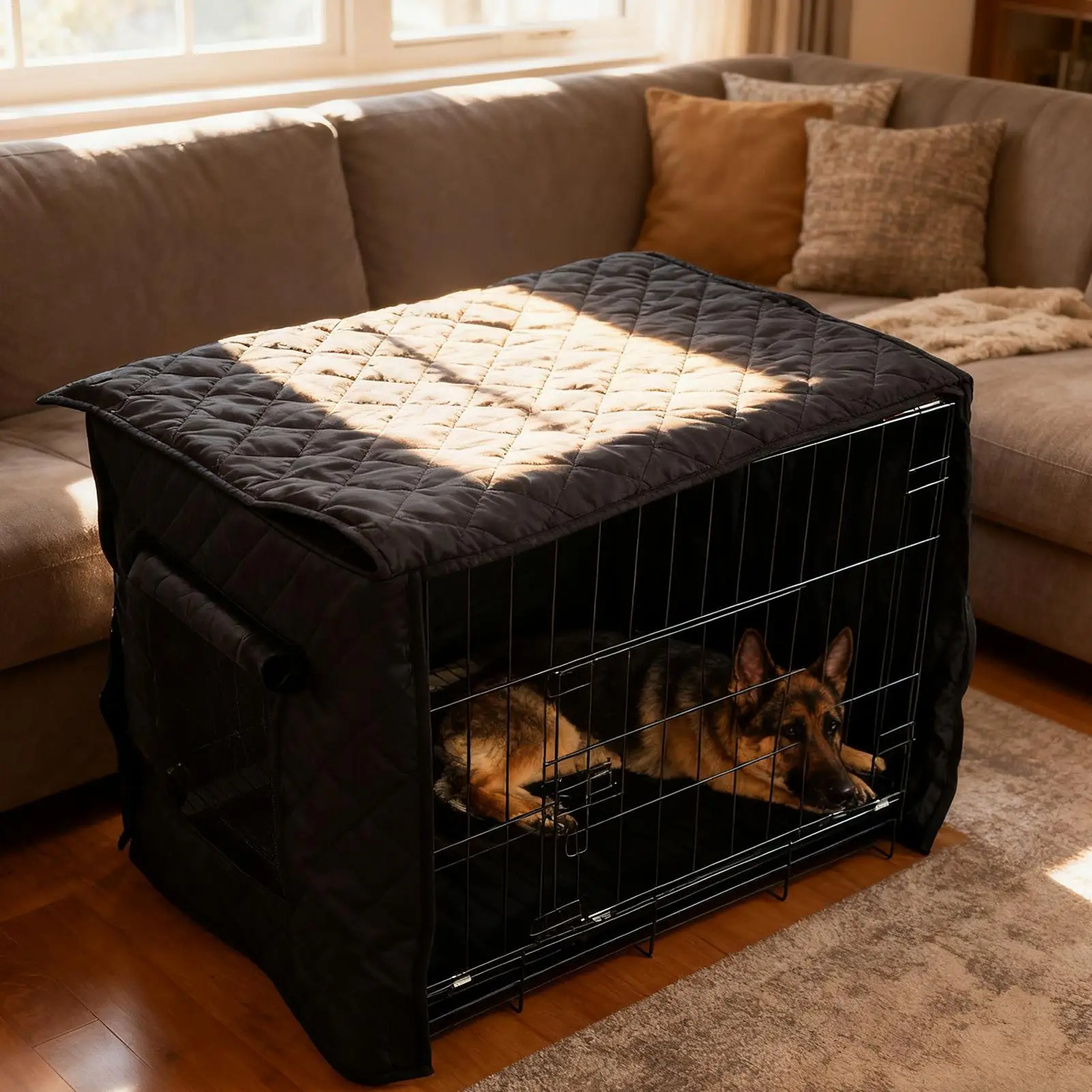 

Kennel Cover Insulated Ventilated Privacy Waterproof Insulated Kennel Cover For Winter Outside Patio Camping Home Puppy