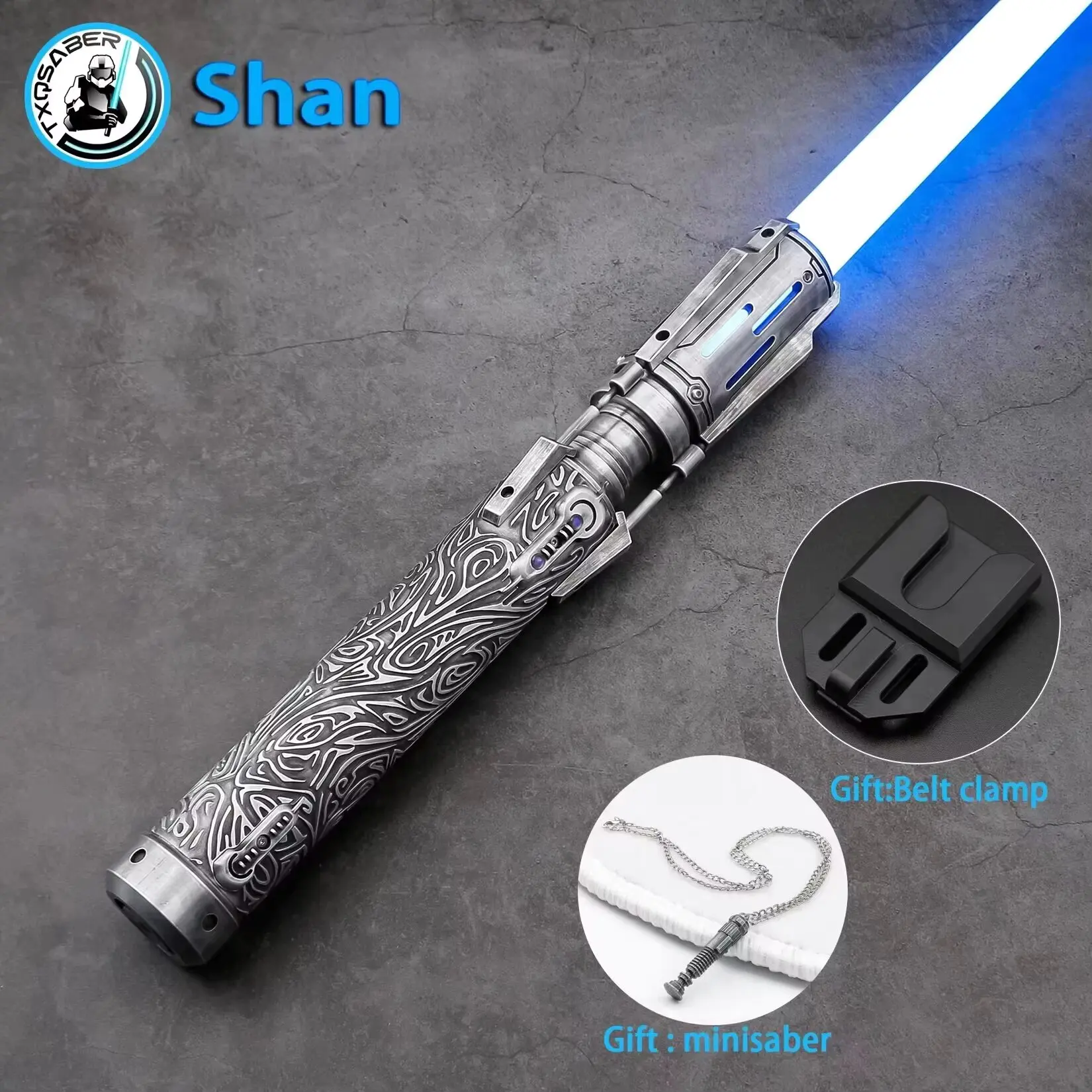 

TXQSTUDIO Shang световой меч, гладкие качели, металлическая ручка со светодиодной лентой, лезвие SD-карты, Skywalker, игрушки для косплея