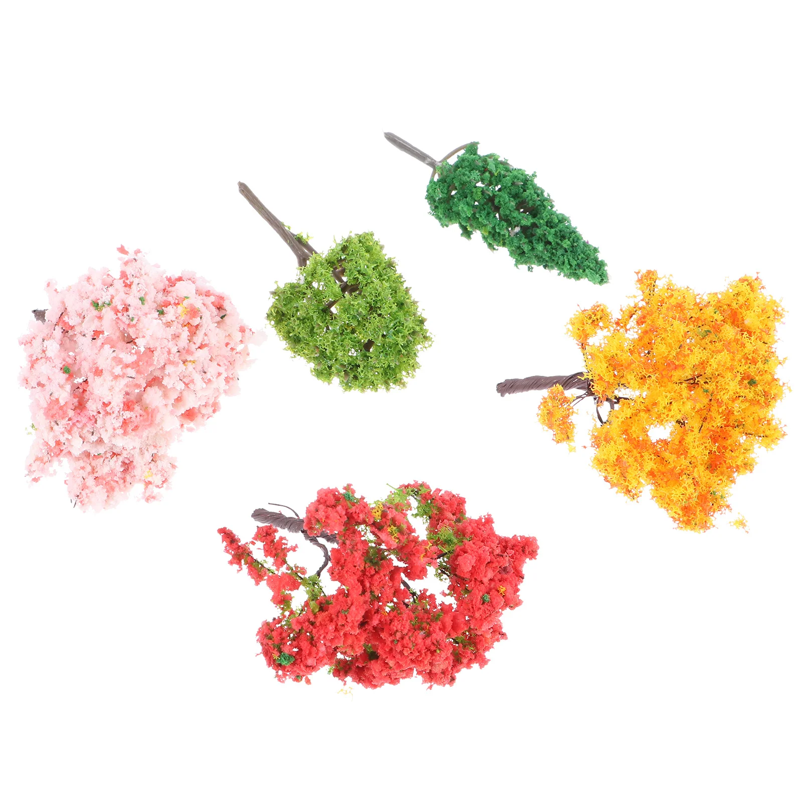 1 set di alberi di simulazione in miniatura, pregevole fattura, ornamento paesaggistico per micro giardino, decorazione fai da te, mini decorazioni paesaggistiche