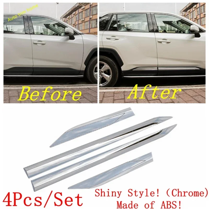 Side Door Body Molding Cover Trim Side Door Protective Trim Accessories Parts For TOYOTA RAV4 RAV 4 XA50 2019 2020 2021 ABS