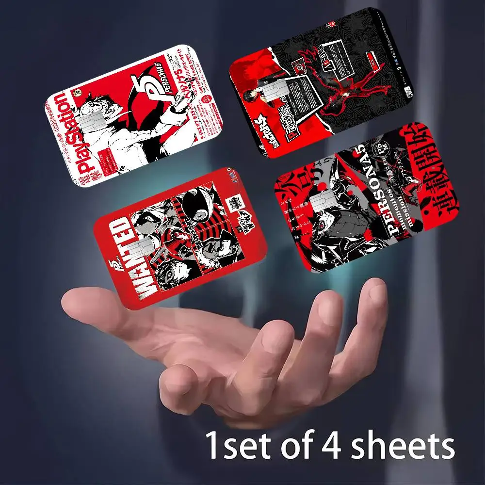Hot Video Game P-Persona 5 Diy Credit Debit Card Sticker Party Sticker Decoration Waterproof Small Chip Card Skin Sticker