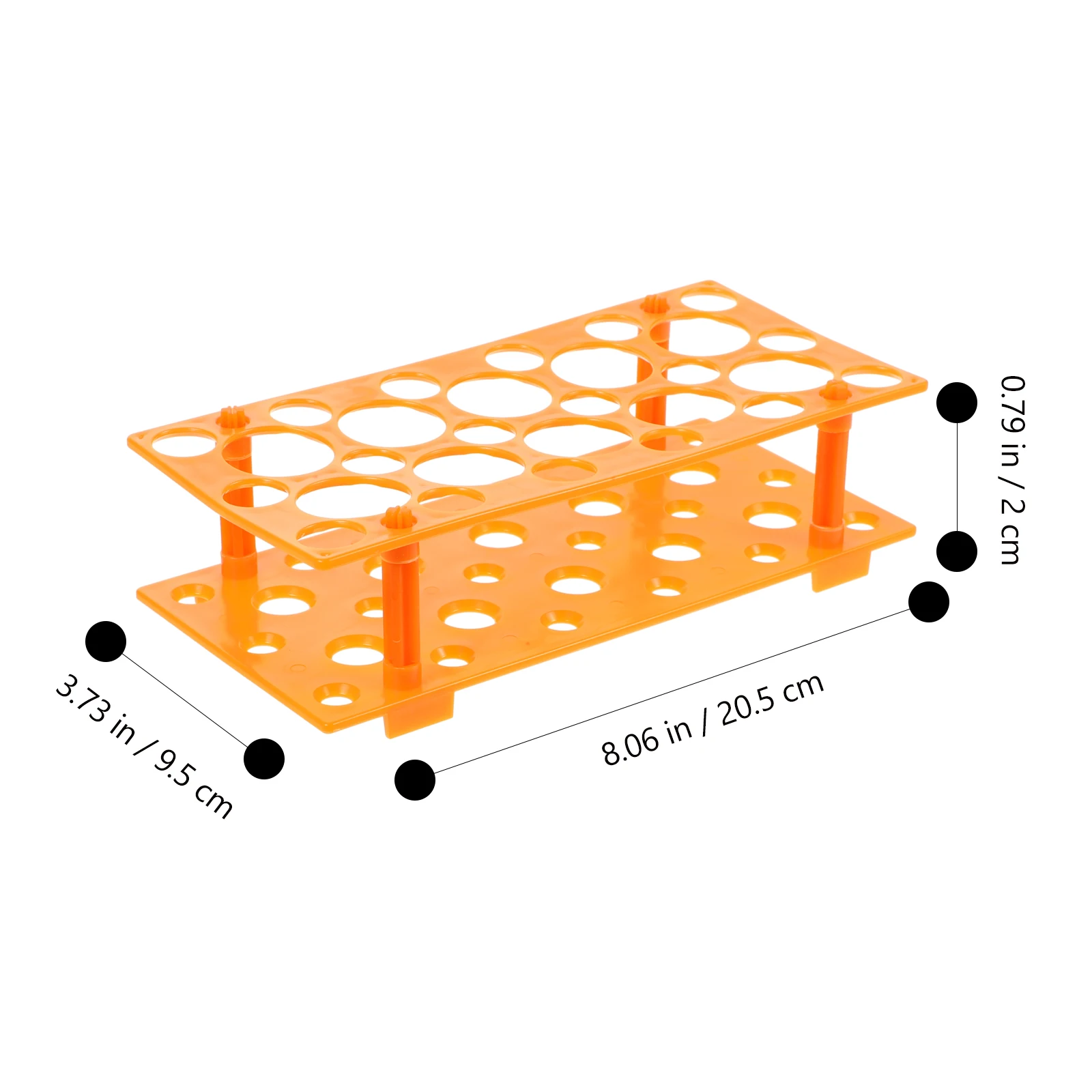 

2Pcs Tube Stand Plastic Test Tube Holder Laboratory Rack 28 Holes Durable for School Hospital Scientific Use