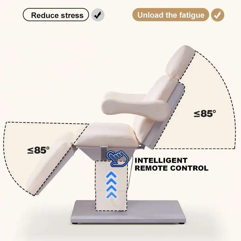 Professional Salon Massage Bed With Metal Frame And Synthetic Leather Upholstery For Beauty Spa Treatment Rooms