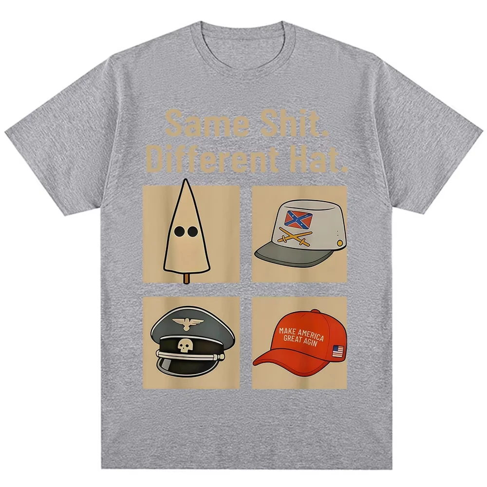 2026 New Funny Same Shit Different Hat Meme Graphic T-shirt Men Women Humor Vintage Novelty T-shirts Cotton Casual T Summer - view 3