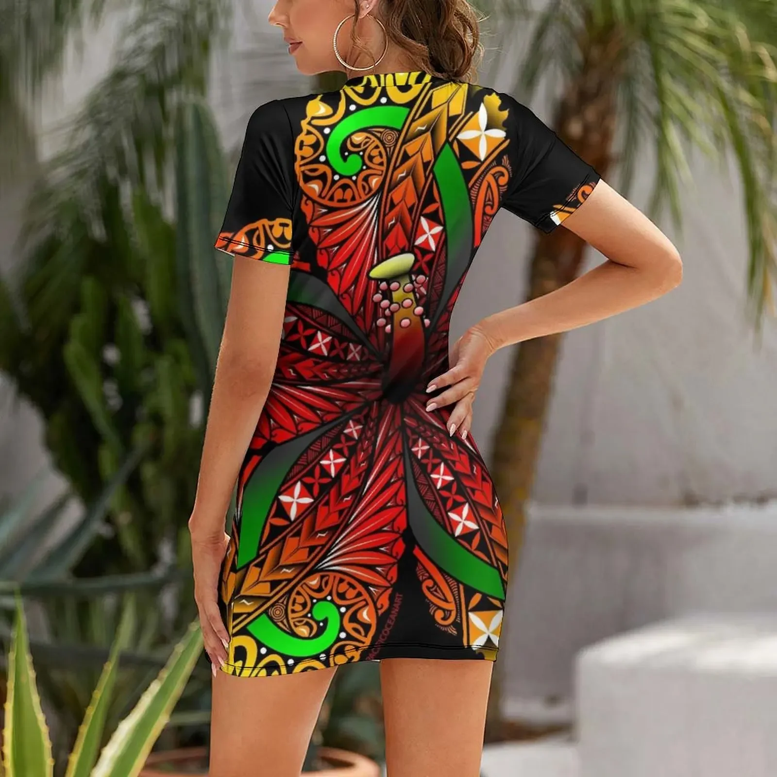 HIBISCUS Short-Sleeved Dress Dress for pregnant women Woman clothes Aesthetic clothing Dress