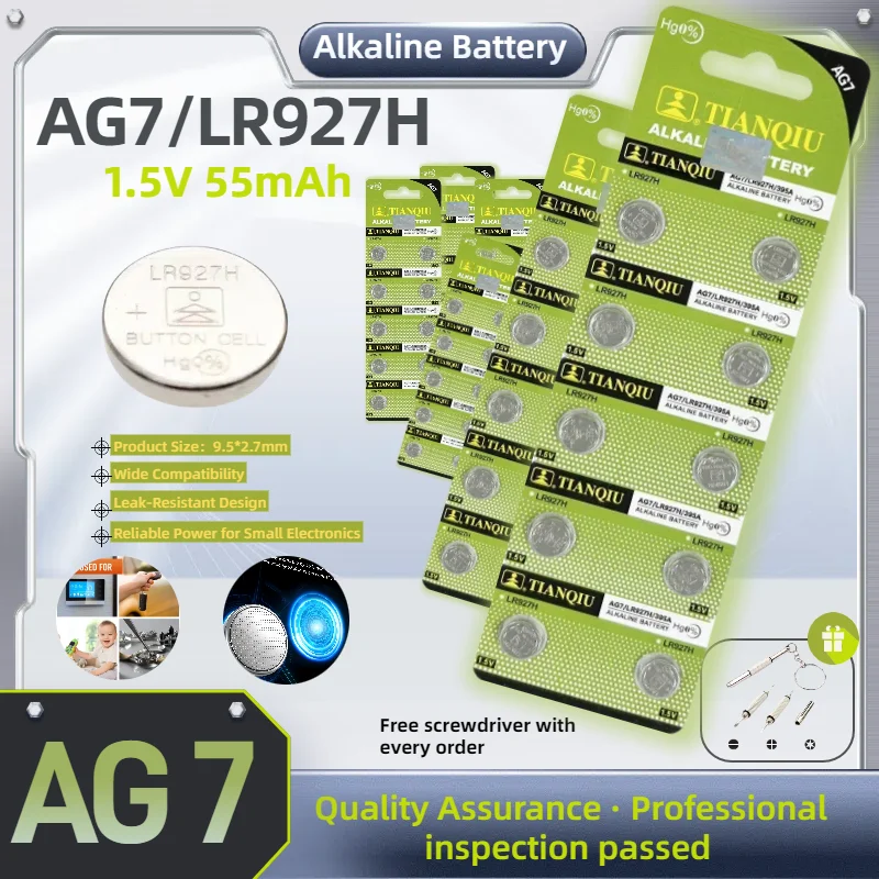

New Original AG7 LR927H Button Batteries SR927SW 395 395A L926F Alkaline Coin Cell Battery for Watch Toys Control Calculator