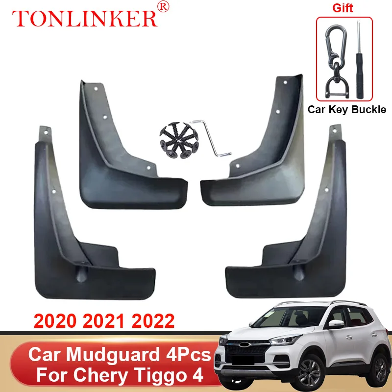 TONLINKER Car Mudguard For Chery Tiggo 4 2017 2018-2020 2021 2022 Mudguards Splash Guards Front Rear Fender Mudflaps Accessories