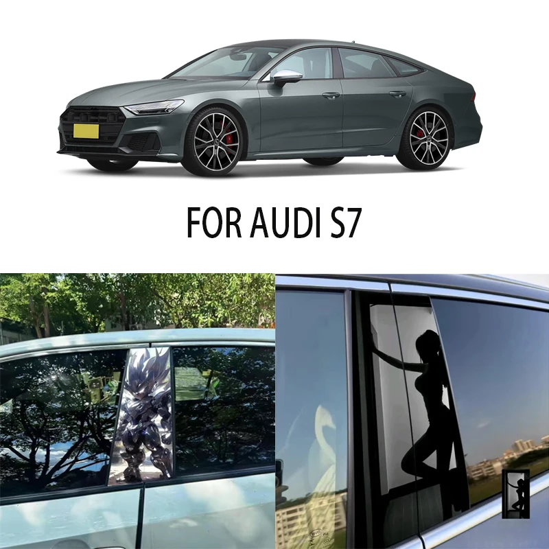 

Door Window Decoration Trims Pillar Posts Stickers Auto Styling for AUDI S7 Car accessories