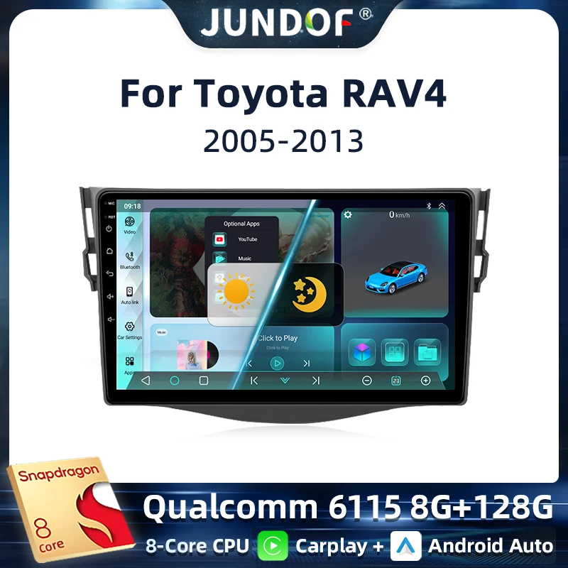 

2 Din Android Car Radio Wireless Carplay For Toyota RAV4 Rav 4 2005-2013 Multimedia Player GPS Navigation Stereo DVD Head Unit