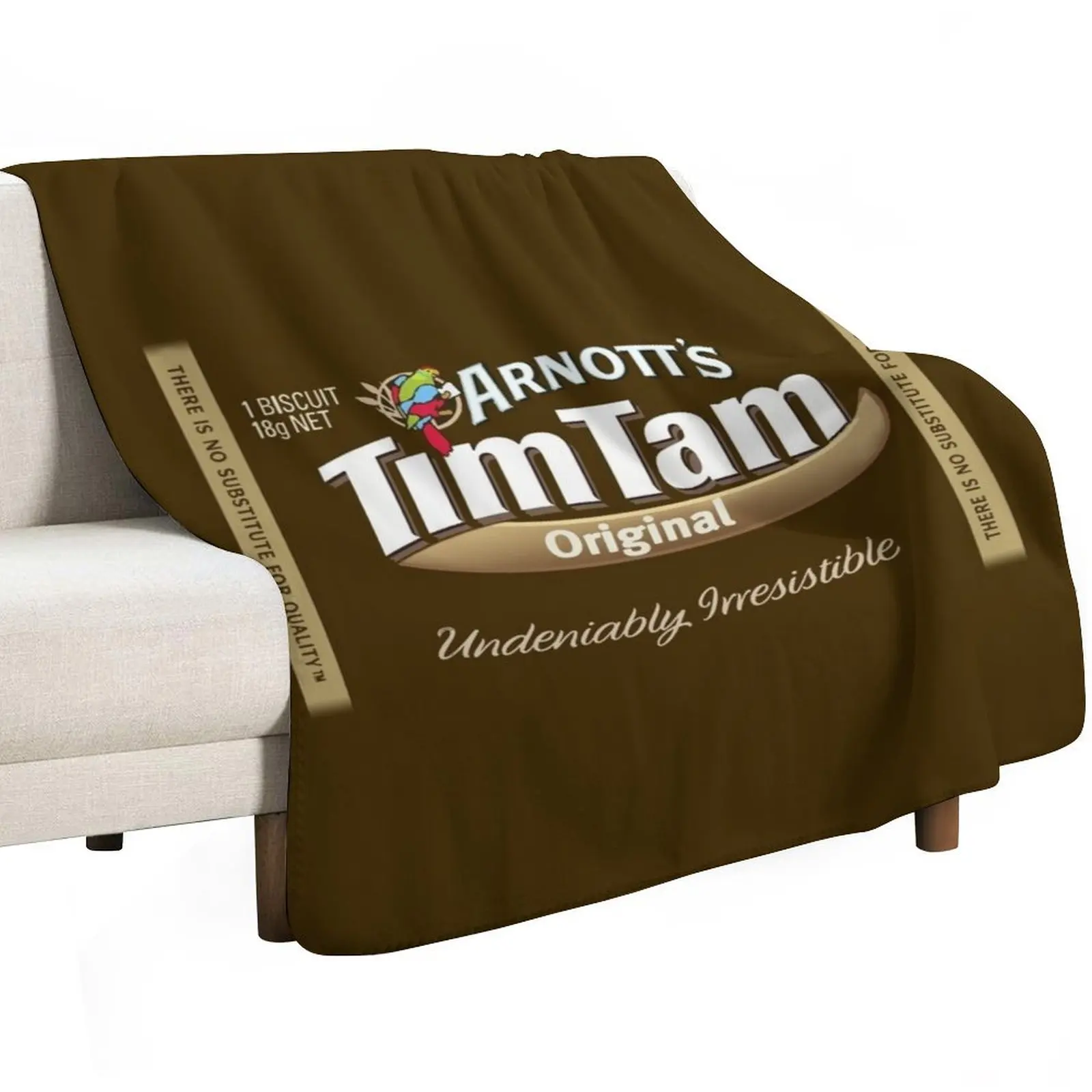 Arnott's Tim Tam Chocolate Biscuits design Throw Blanket valentine gift ideas Soft Plaid Loose Thin bed plaid Luxury Blankets