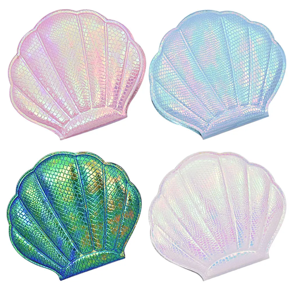 4-delige shell compacte dubbelzijdige zak opvouwbare make-upspiegels Lichtgewicht draagbare reis Kleine draagbare cosmeticaspiegel
