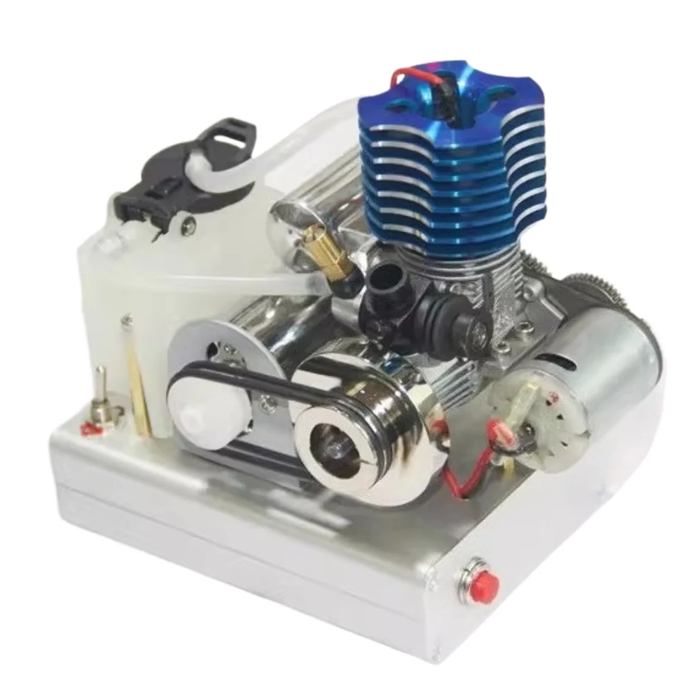 

Метанольный двигатель 18 класса с электрозапуском, зарядным устройством, топливным баком и свечой зажигания. Готовая модель.