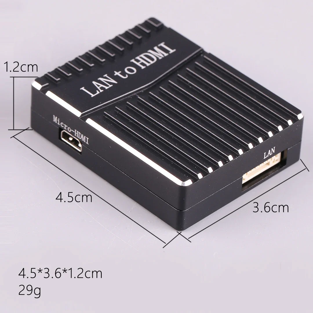 Ethernet to HDMI Converter OSD Overlay MP4 Recording IP Configuration Compatible with SIYI HM30 MK15 MK15E MK32 Ground Unit