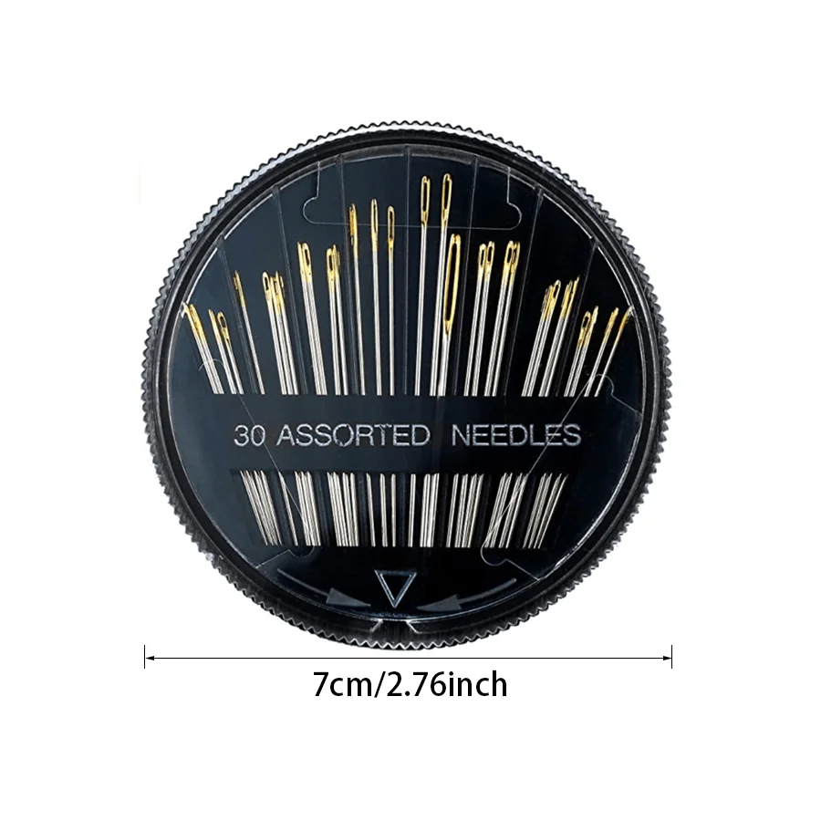 1/2/4pcs Assorted Size Sewing Needles Hand Work 30 Needles Portable Case Household Mending Set Fabric Sewing Embroidery DIY XJM