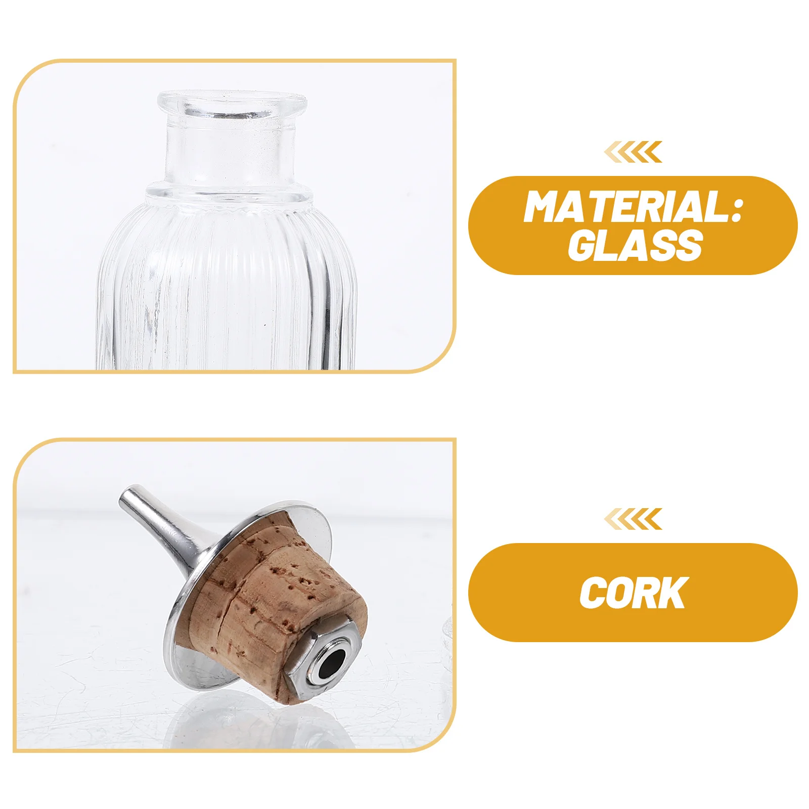 

90Ml Small Bitters Bottle Glass Reusable Cocktail Bottle with Cork Stopper Bar Supplies for Mixing Beverages Bitter Bottles