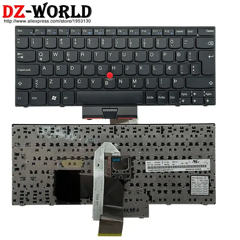 US English IS Icelandic RU Russian Keyboard for Lenovo Thinkpad  X121e X130e Laptop 63Y0142 63Y0063 63Y0149 63Y0070 63Y0077