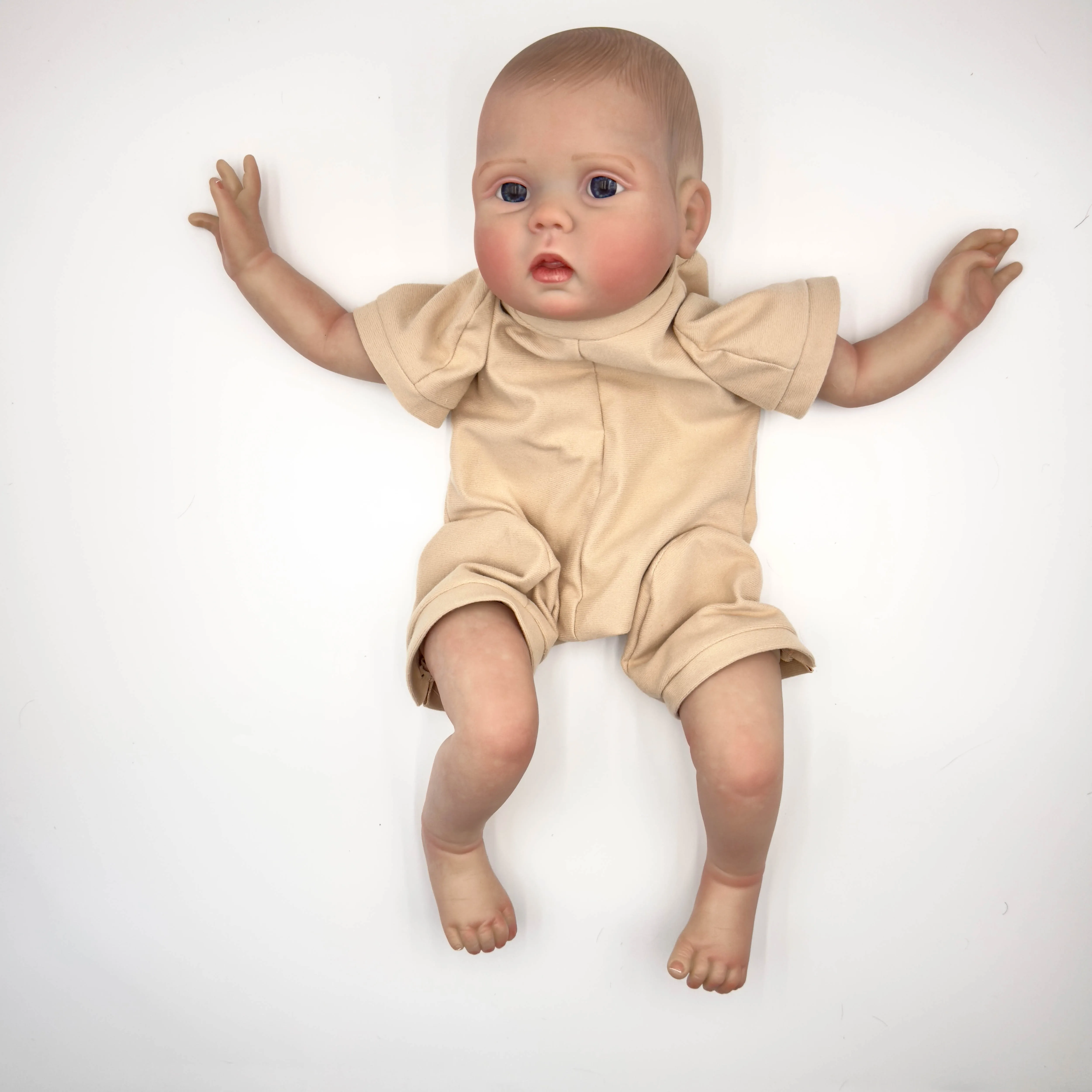NPK-Kit de muñeco realista sin terminar Lucy, 20 pulgadas, con pelo dibujado a mano, piezas de muñeca pintadas para figuras coleccionables DIY
