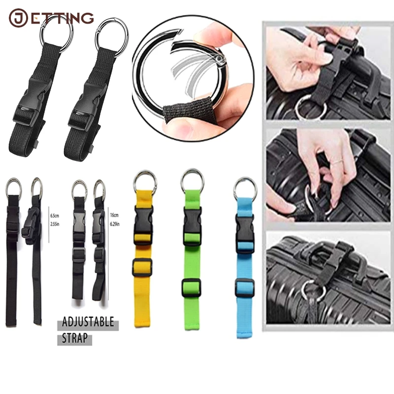 

1PC Spring Coil Luggage Packing Portable Bag With Luggage Hanging Bag Zinc Alloy Mountaineering Buckle Strap External Hook Strap