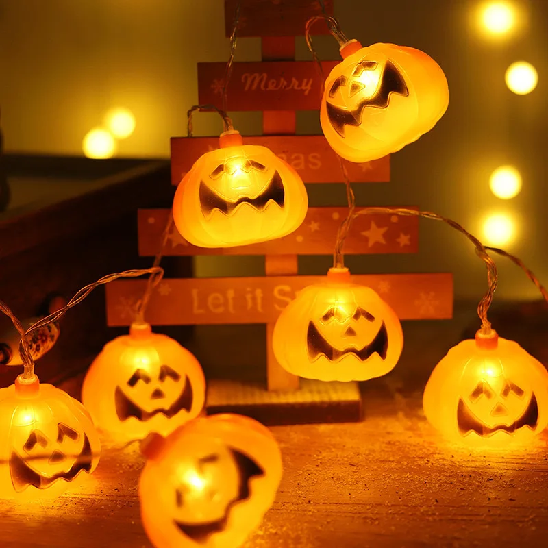 Dekoracja wesołego Halloween 2023 girlanda żarówkowa LED światła festiwal atmosfera wewnętrzna bateria w pomieszczeniu lampy w kształcie dyni zewnętrzna wodoodporna 259