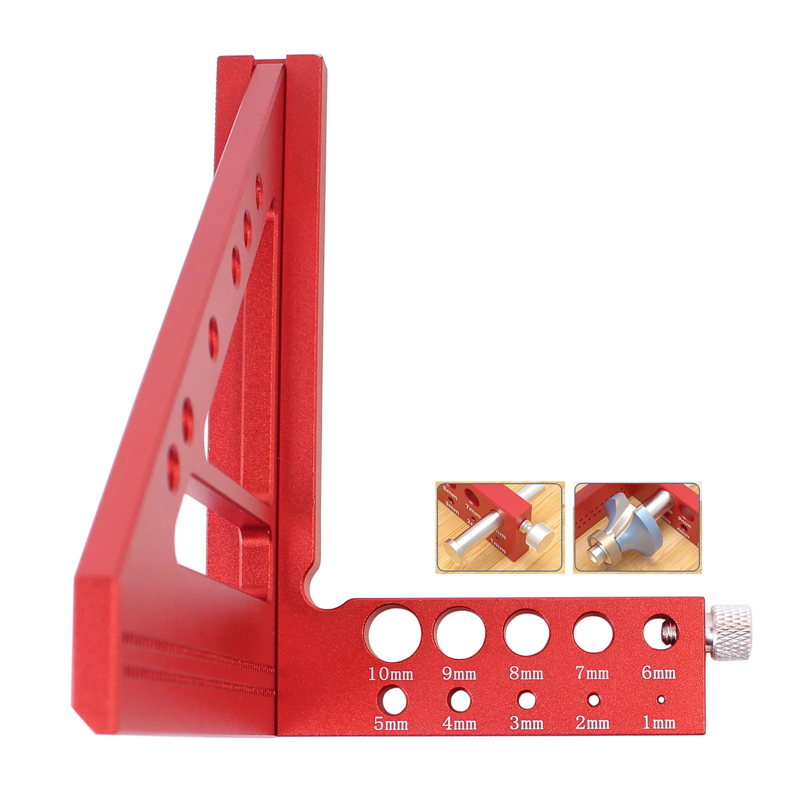 5-calowa linijka trójkątna ze stopu aluminium kątomierz kwadratowy do obróbki drewna, kwadrat do rysowania otworów z kołkami kołkami, rysik wędkarski