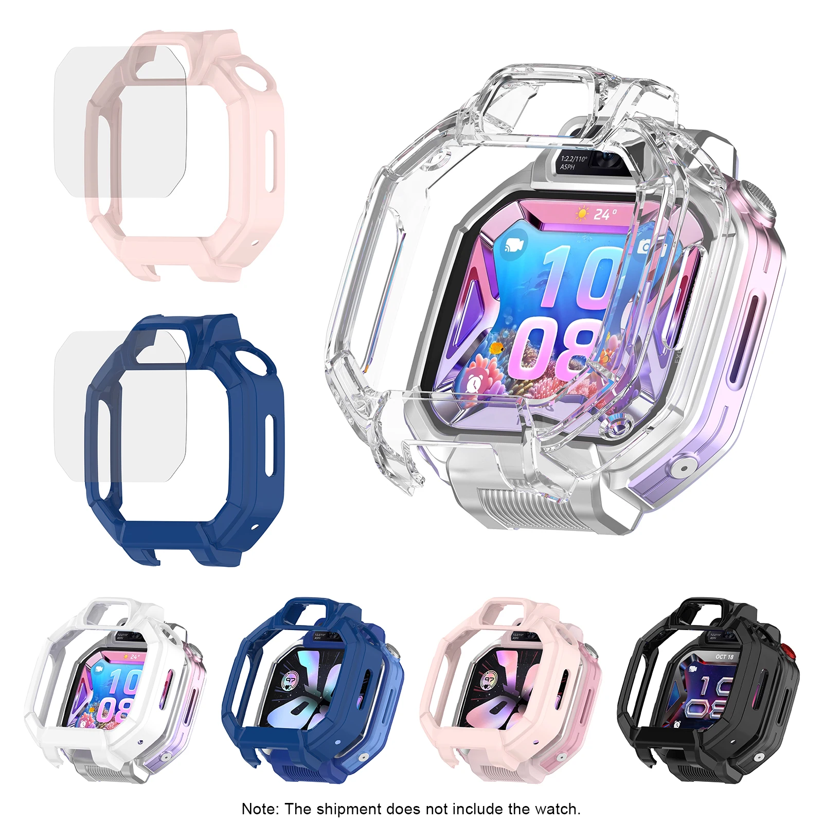 Semi-enclosed PC Protective Cover Bumper Shockproof Protective Case Hollow Protector Cover for Huawei Watch KIDS X1 Accessories