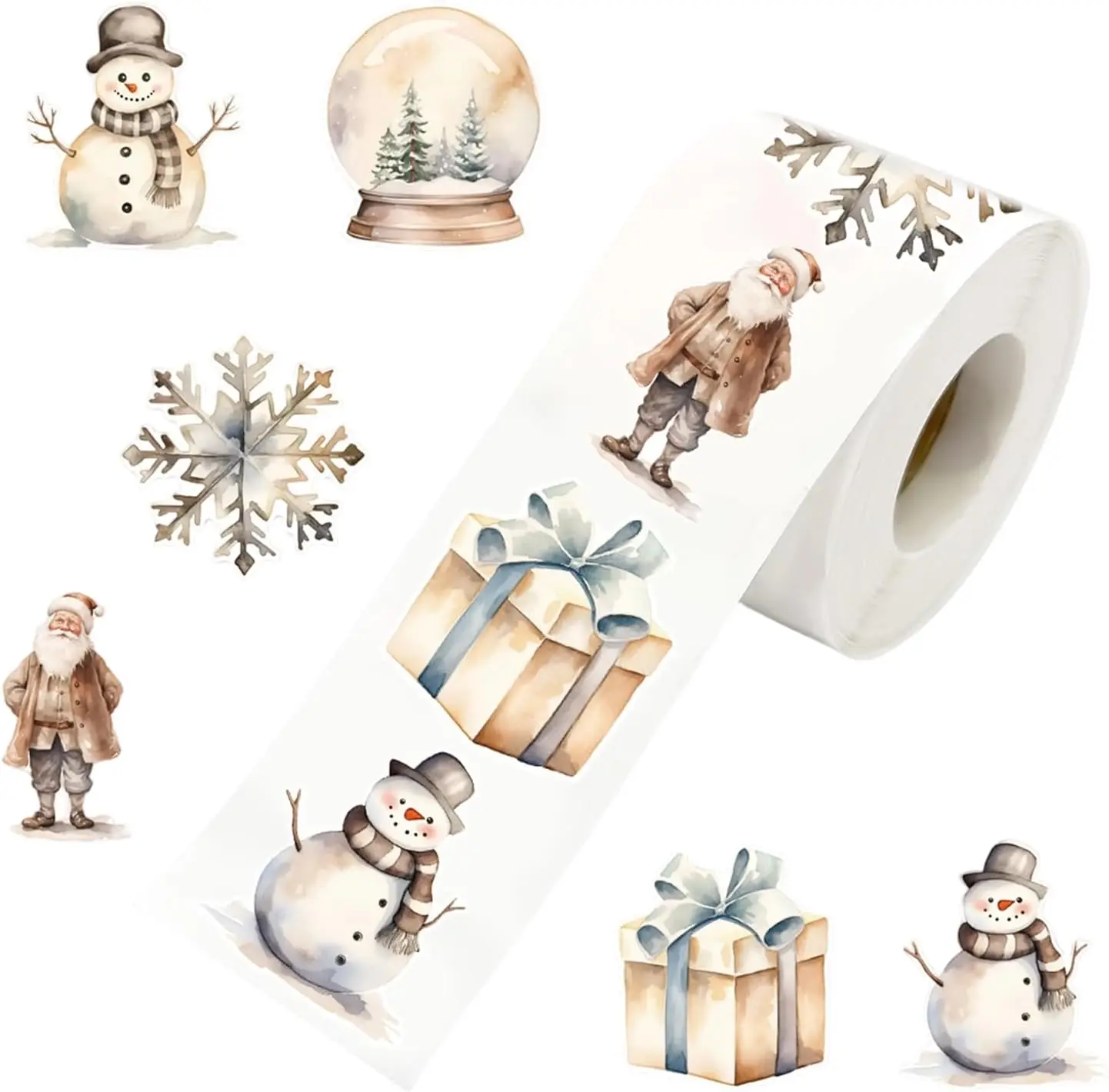 500Pcs Christmas Cartoon Stickers Santa Claus Snowman Decals Sticker Xmas Tree Gift Waterproof Self-Adhesive For Album Envelope