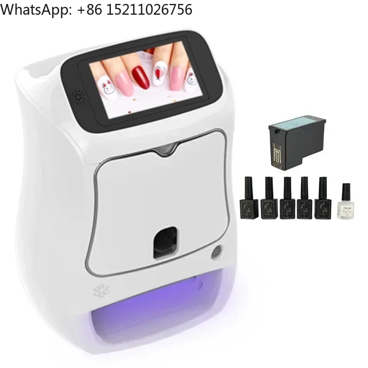 Convenient AI auto nail art printer quick speed printing & high definition printing with UV lights drying lamp for sale