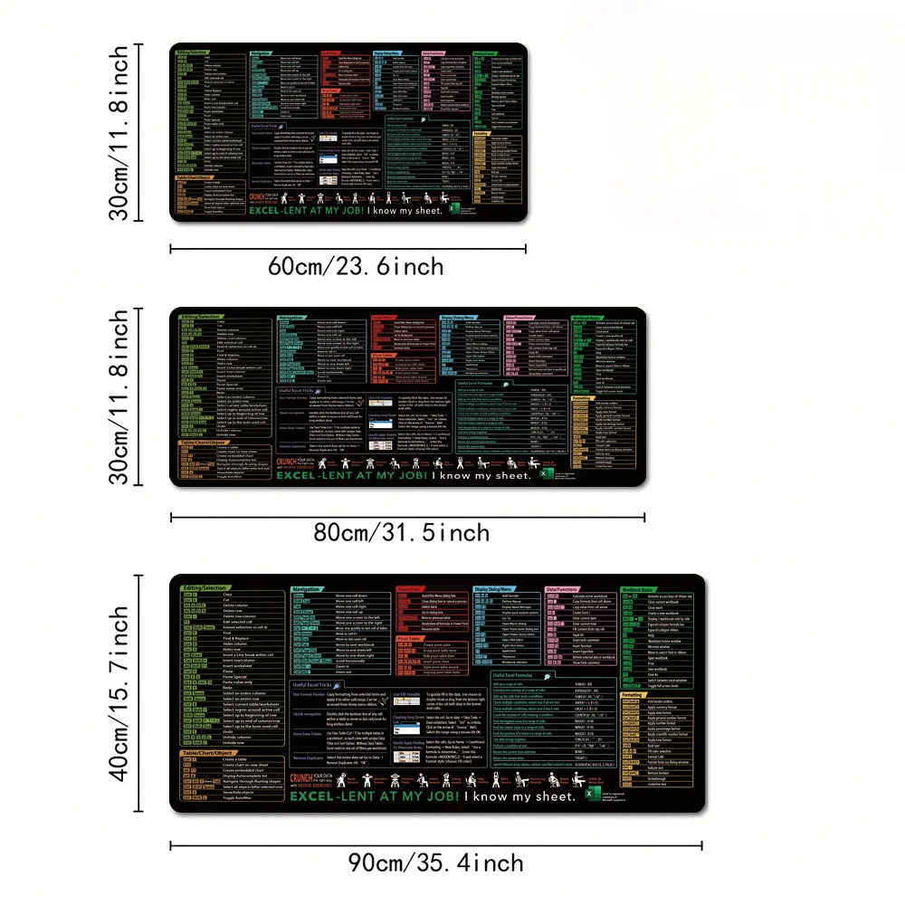 سطح المكتب كبير مكتب Excel ماوس الوسادة المطاطية المضادة للانزلاق حصيرة مكتبية مكتب الملحقات لوحة المفاتيح توسيع لوحة الماوس قابلة للغسل في الماء #4