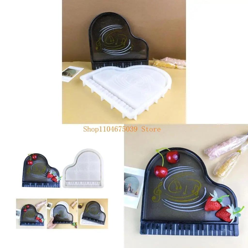 

5asd Flexible Silicone Resin Mold for Epoxy Piano Tray Unique Making Mould