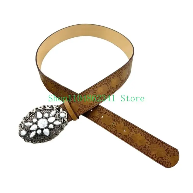 5ASD نقش النمط حزام حزام الأحجار الكريمة حزام الخصر حزام بو واسعة حزام معطف معطف فستان الإناث على نطاق واسع الخصر