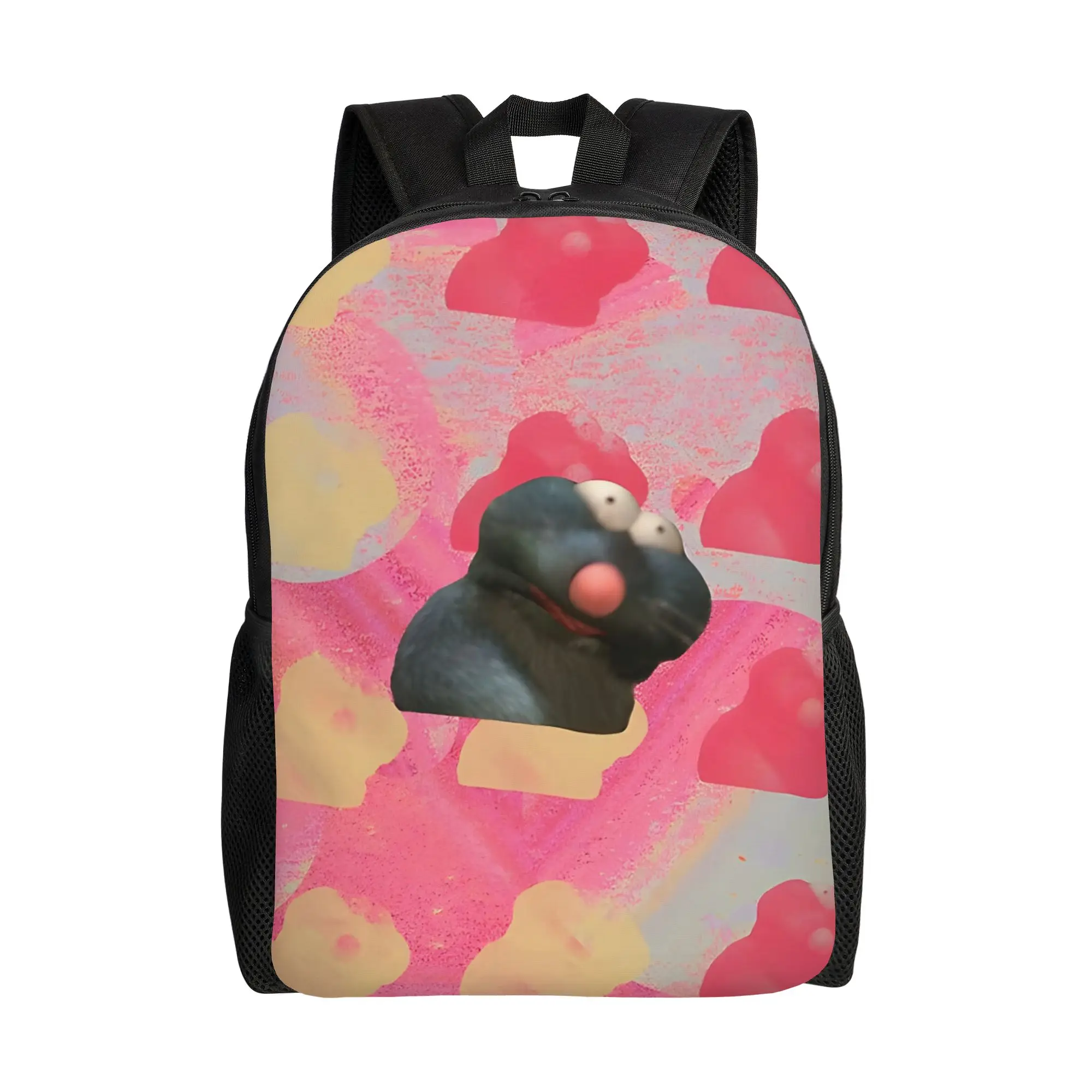 

Back to school season Remy Ratatouille Meme Pastel A Backpack Walt Cartoon Students Portable Backpack