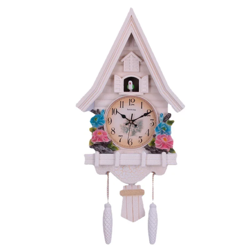 

Creative cuckoo European style living room fashion wall Children's room time on the hour Household exquisite wall clock