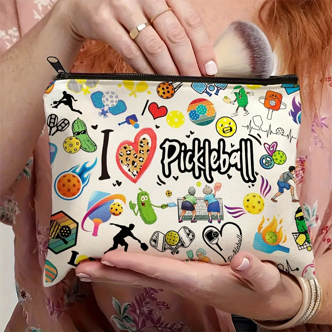 1pc Picker Ball Cosmetic Bag, Picker Ball Gift, Picker Ball Accessory Bag, Funny Picker Ball Cosmetic Bag, Travel Toiletry Bag