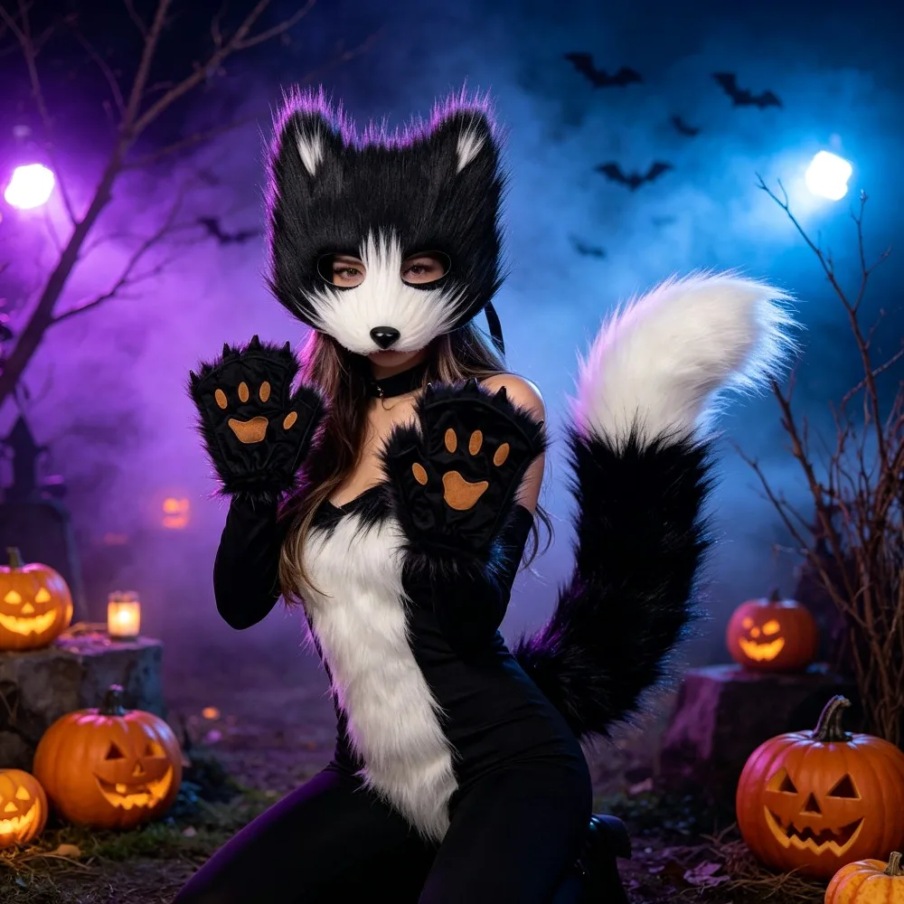 Unisex Animal Full Dress Up Costume Set for Halloween Stage Performance Themed Party Gathering Event