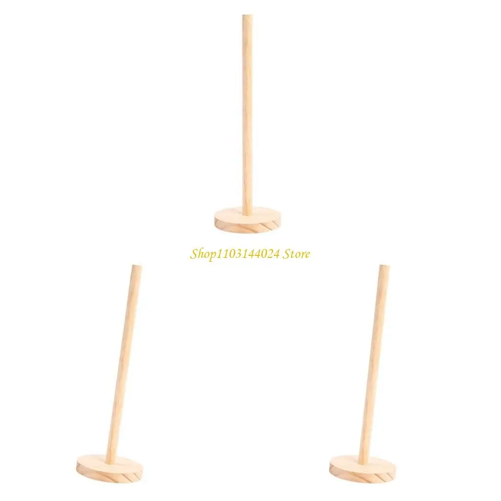 

N5KE Spacious Wooden Hair Clip Holder Scrunchies Hair Accessories Display Stand Vertical Bracelet Watches Storage Rack