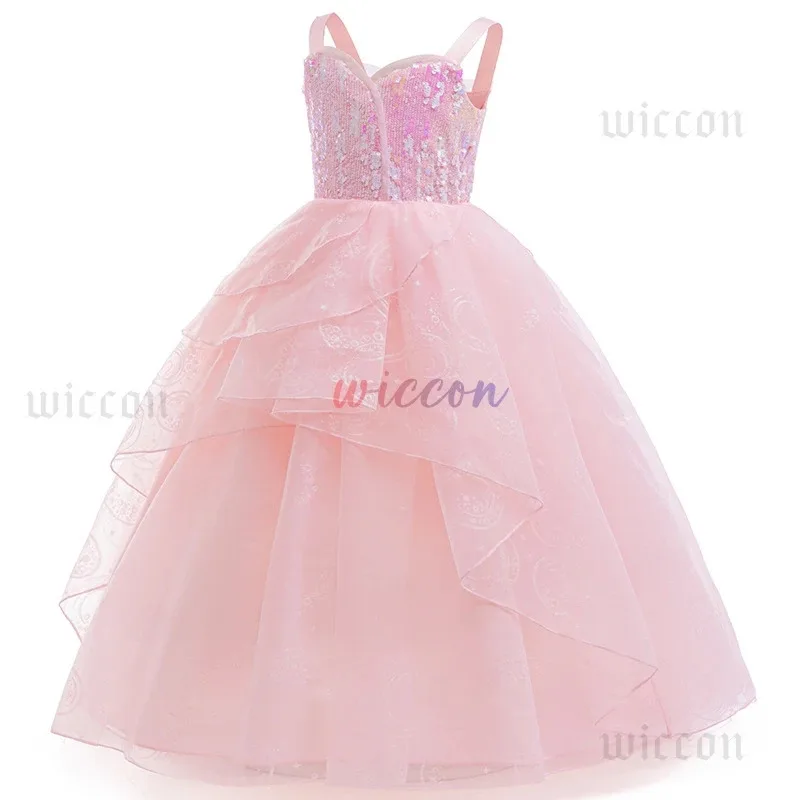 

Костюм для косплея Wicked Glinda для девочек, розовое свадебное вечернее платье принцессы, костюм на Хэллоуин, карнавальный костюм для вечеринки, женское розовое платье