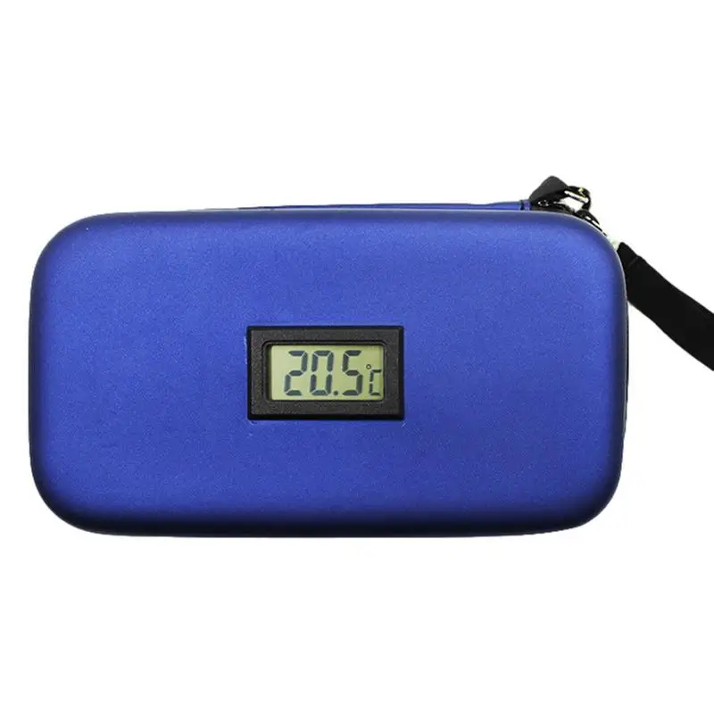 Medication Cooler For Travel Portable Insulated Cooling Bag For Insulin Diabetic Organizer Bag With Lcd Digital Display And Real