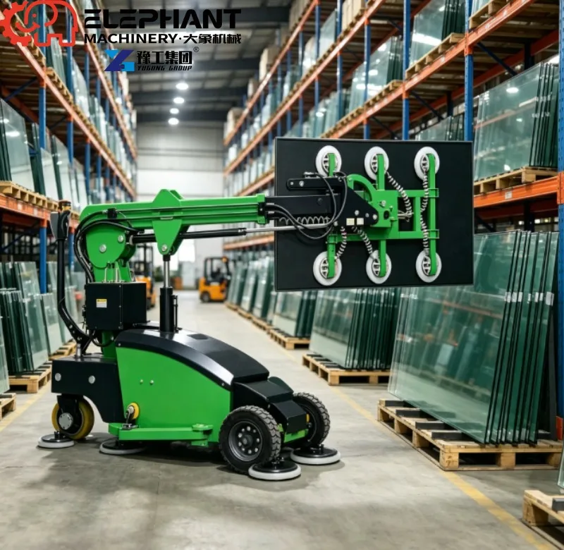 Portable Self-propelled Glass Mounting Robot, Hydraulic Vacuum Suction Glass Lifting Robot With Smart Control