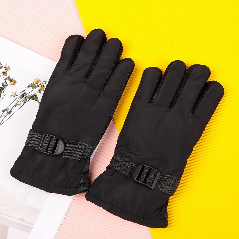 Nova moda à prova de vento luvas de esqui à prova dwaterproof água engrossar quente adulto mitten antiderrapante criança luvas crianças