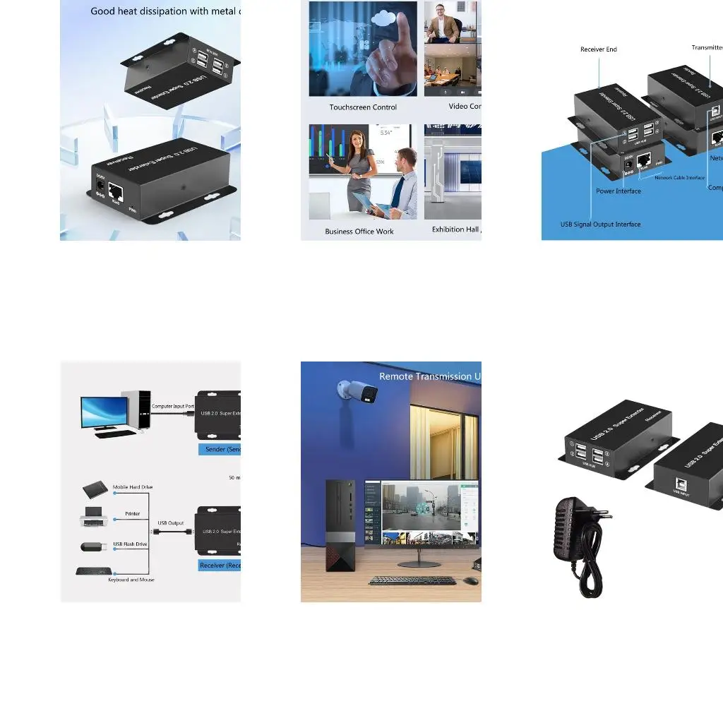 

USB2.0 Over Cat5e Cable Extender Стабильное соединение для трансферного офиса Home A4WF