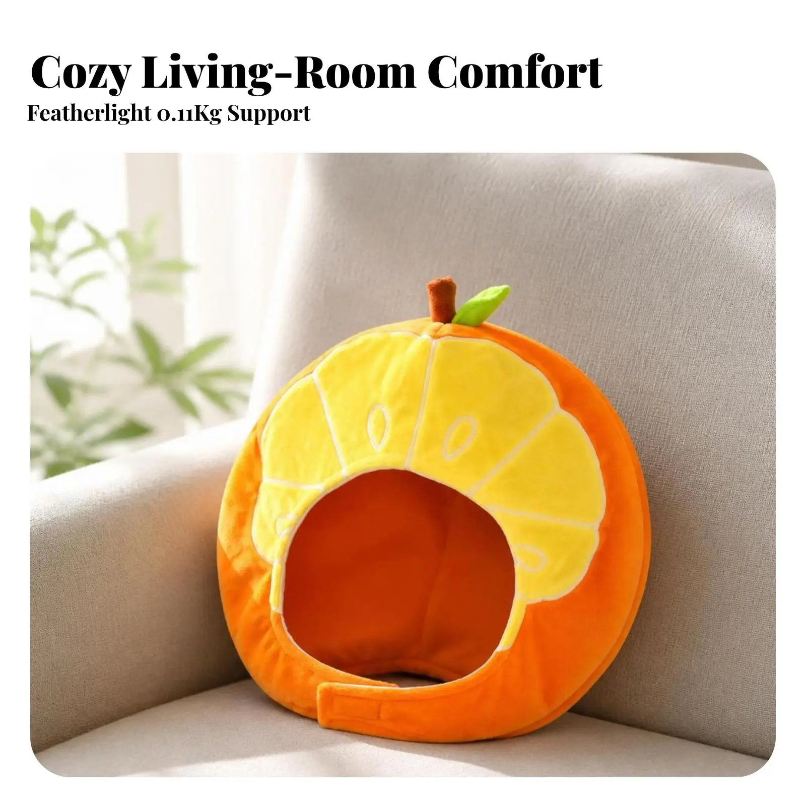 Whimsical Fruit Costume Hood with Face Hole for Themed Events Playful Plush Headwear for Kids