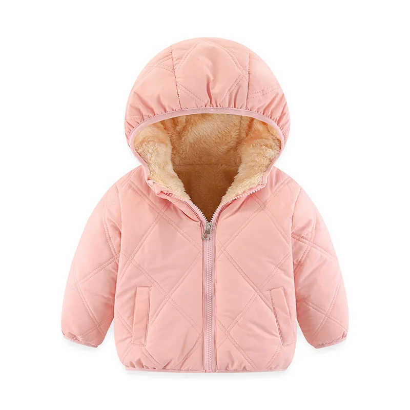 Winter Children's Cotton-padded Clothes, Fleece Hooded