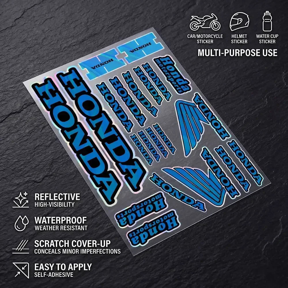LASER STICKER FOR HONDA Universal Multi-Purpose Reflective Waterproof Scratch Conceal Auto Bike Helmet Mug Fridge Decoration