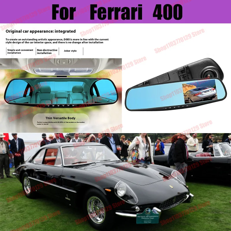 

For Ferrari 400 High definition dual lens driving recorder with front and rear dual recording reverse images Car dvr