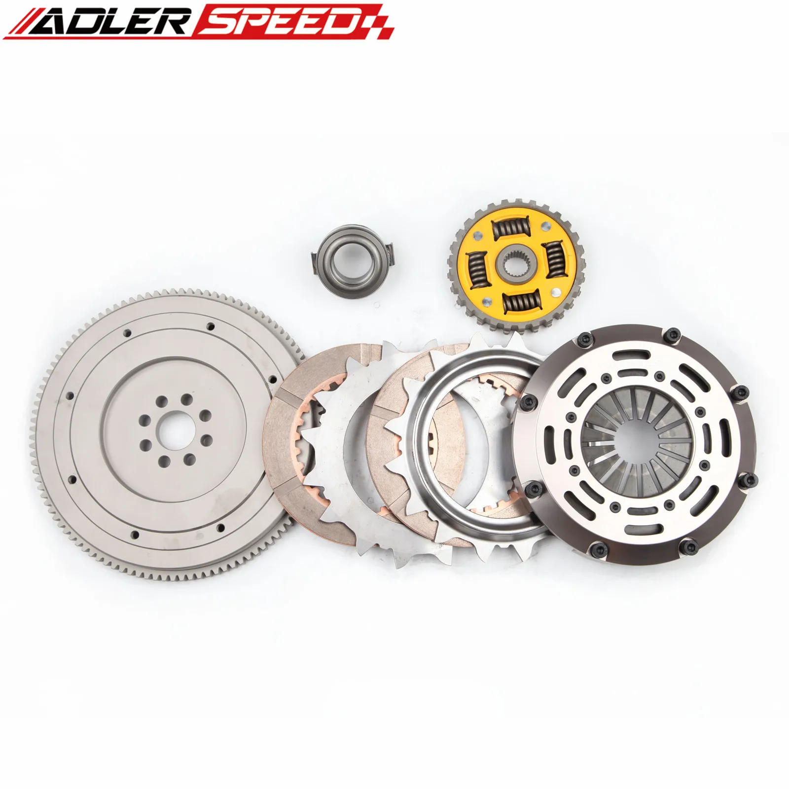 ADLERSPEED Sprung Clutch Twin Disc Kit For 98-08 Toyota Celica GT 1.6L 1.8L 5-speed