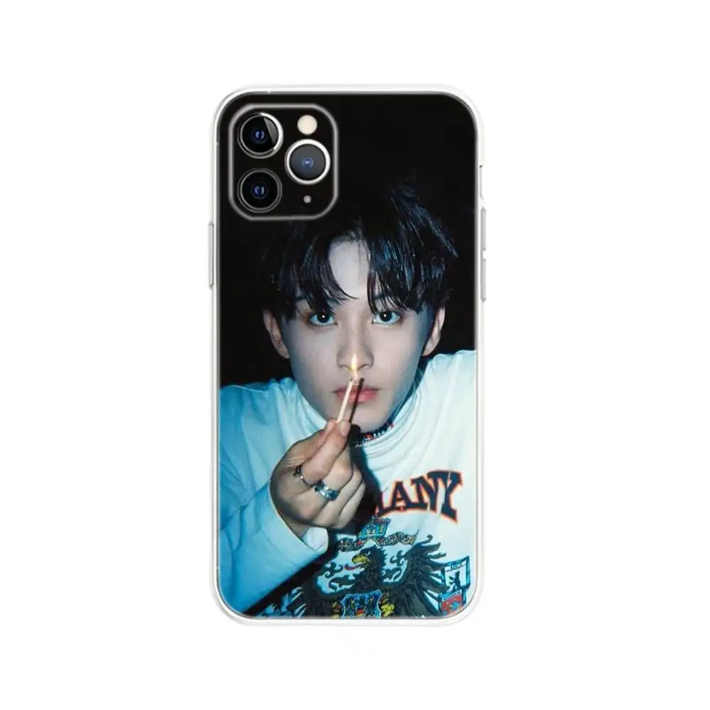 حافظة هاتف Kpop Mark Lee N-Nct لهاتف iPhone 17,16,15,14,13,12, Mini,11,Pro,Max,Plus,Air,X,XR,XS,8,SE,2020, غطاء شفاف