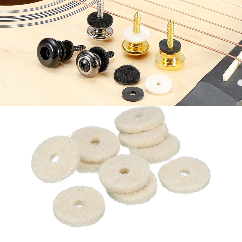 10/20pcs Guitar Strap Felt Button Washer Lock Strap Block Guitar Gasket for Guitar Strap Button Guitar Parts Accessories