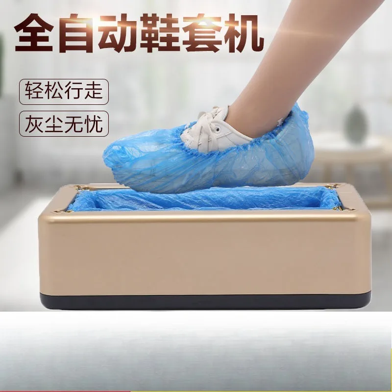 Foot-Activated Shoe Cover Dispenser, Automatic Disposable Bootie Machine for Home & Office, Touch-Free Sanitary Solution