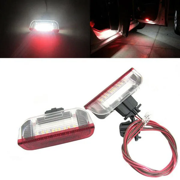 4Pcs Car LED Door Warning Light Welcome Projector for Golf 6 7 MK5 MK6 B6 B7 CC