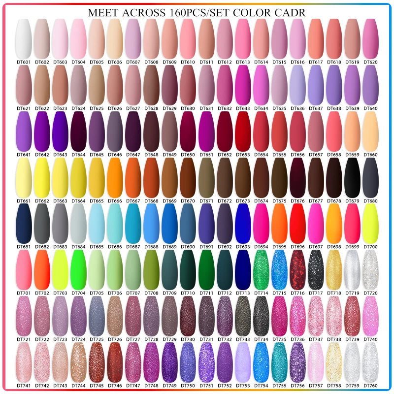 140/160pcs Colorful Gel Nail Polish Set Nail  Art Semi-permanent Varnish Soak Off Uv LED Gel Professional Manicure Set Nails Kit